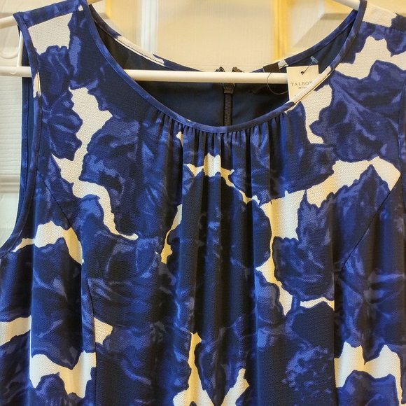 Blue Floral Talbots 8P Dress - Picture 2 of 3